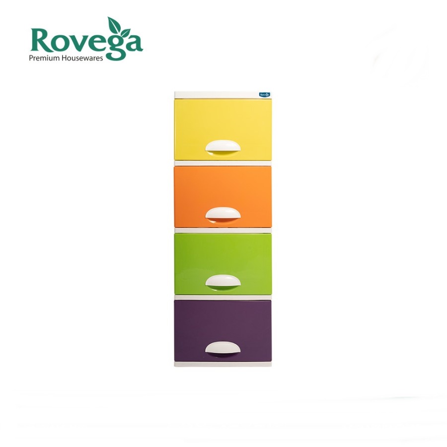 Rovega Lemari Cabinet PLastik 4 Susun / CKD-420BN