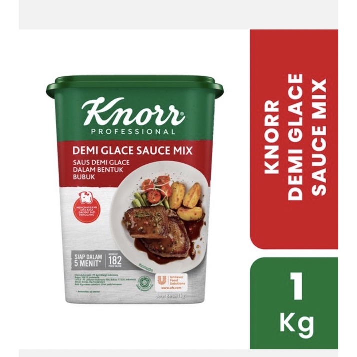 

Knorr Demi glace sauce mix 1 kg / bumbu glace beef / saus steak instan bubuk