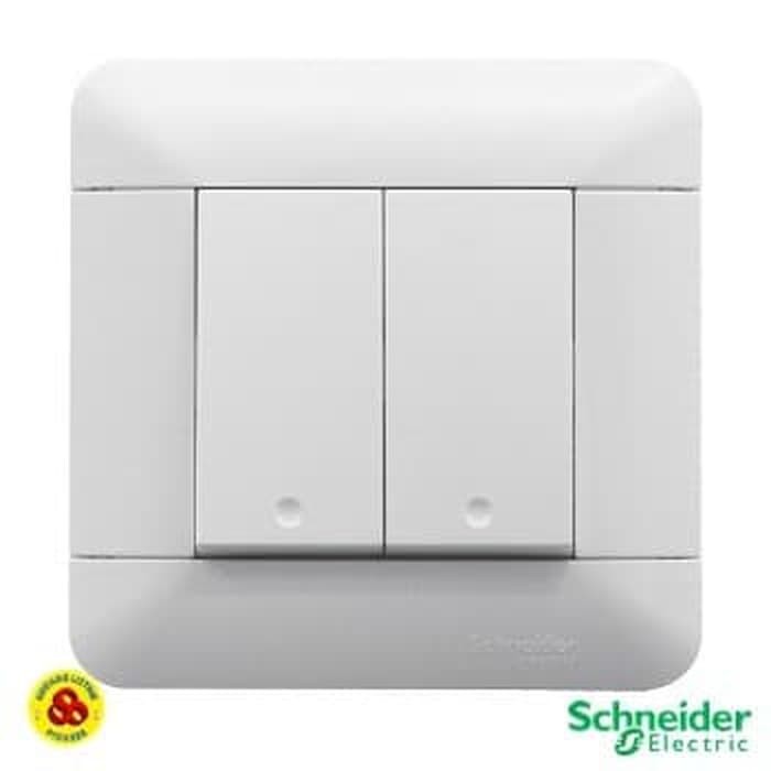 Schneider Paket Grosir Switch 2G 1W Arcato Saklar Seri 2 Gang 1 Way