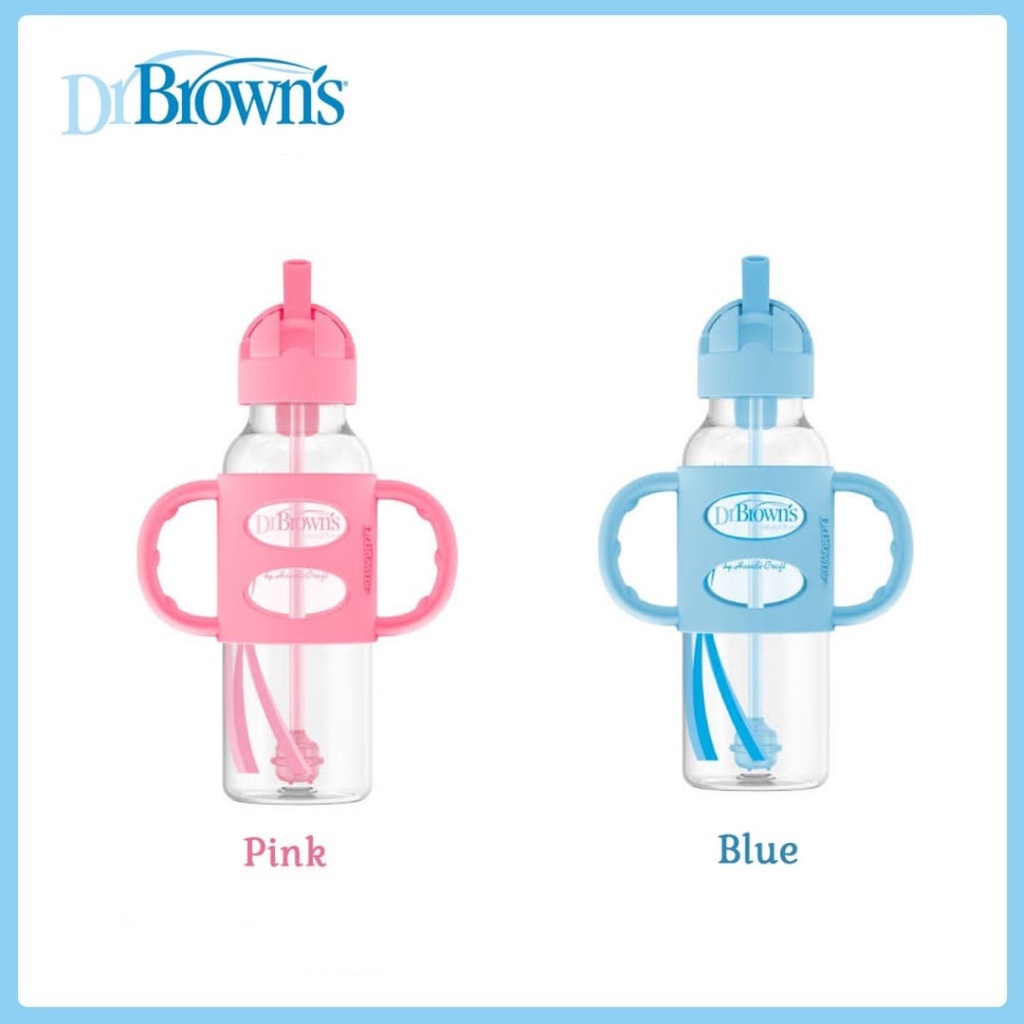 Dr. Brown's Sippy Straw Bottle 270ml - WB910111-2 / Botol Minum Anak