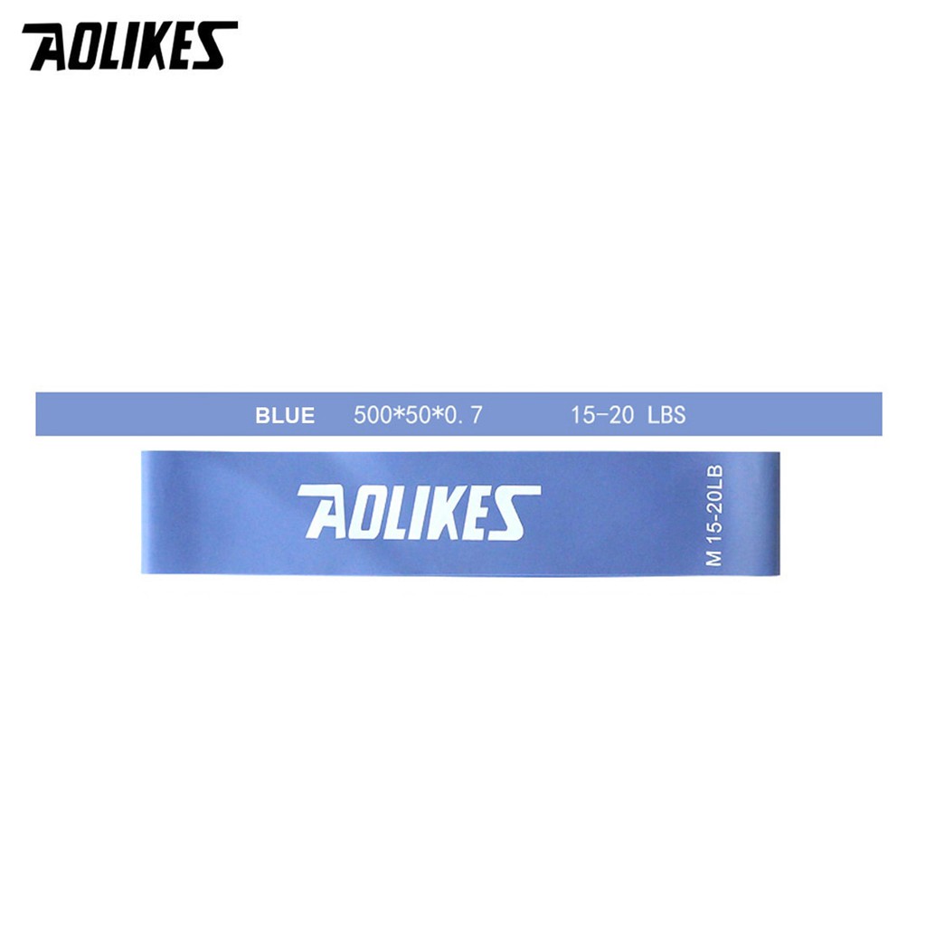 [1PCS] AOLIKES Resistance Band Loop  50cm ECER Olahraga Booty & Arm-BLUE 15-20 LB