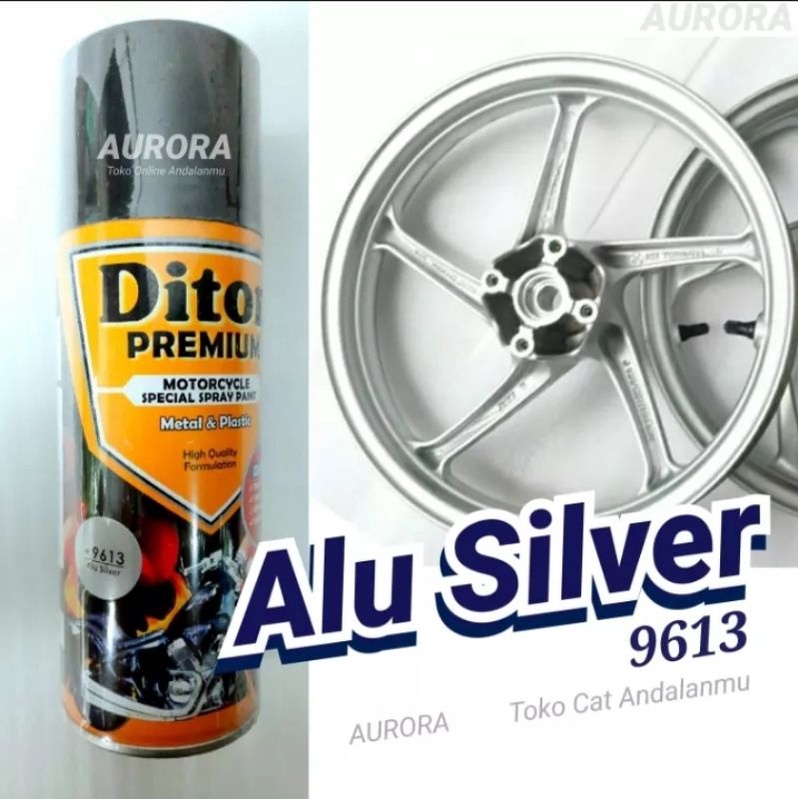 Cat Pilok Pylox Diton Premium 9613 Alu Silver 400ml Abu Silfer Cat Mobil Sepeda Motor