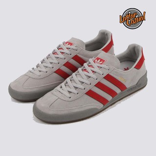 adidas jeans trainers grey and red