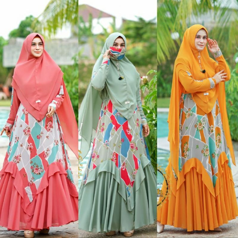 Gamis set Khimar Akifa Set by Aimy Design Dierdah