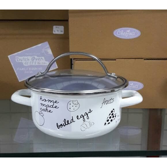 Panci enamel D20cm Chefina