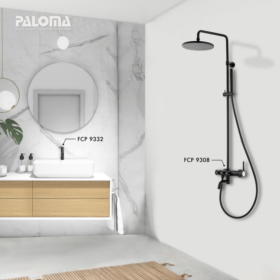 PALOMA FCP 9308 Shower Tiang Set Column Mandi Keran Kran Panas Dingin