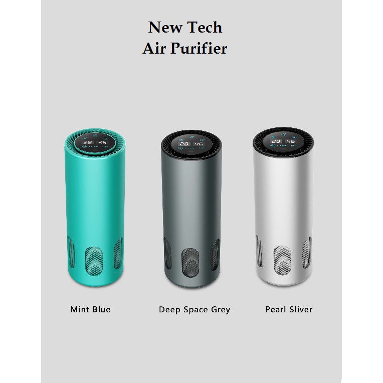 AKN88 - NEW TECH Car Air Purifer Digital Display - Penjernih Udara Mobil Portabel