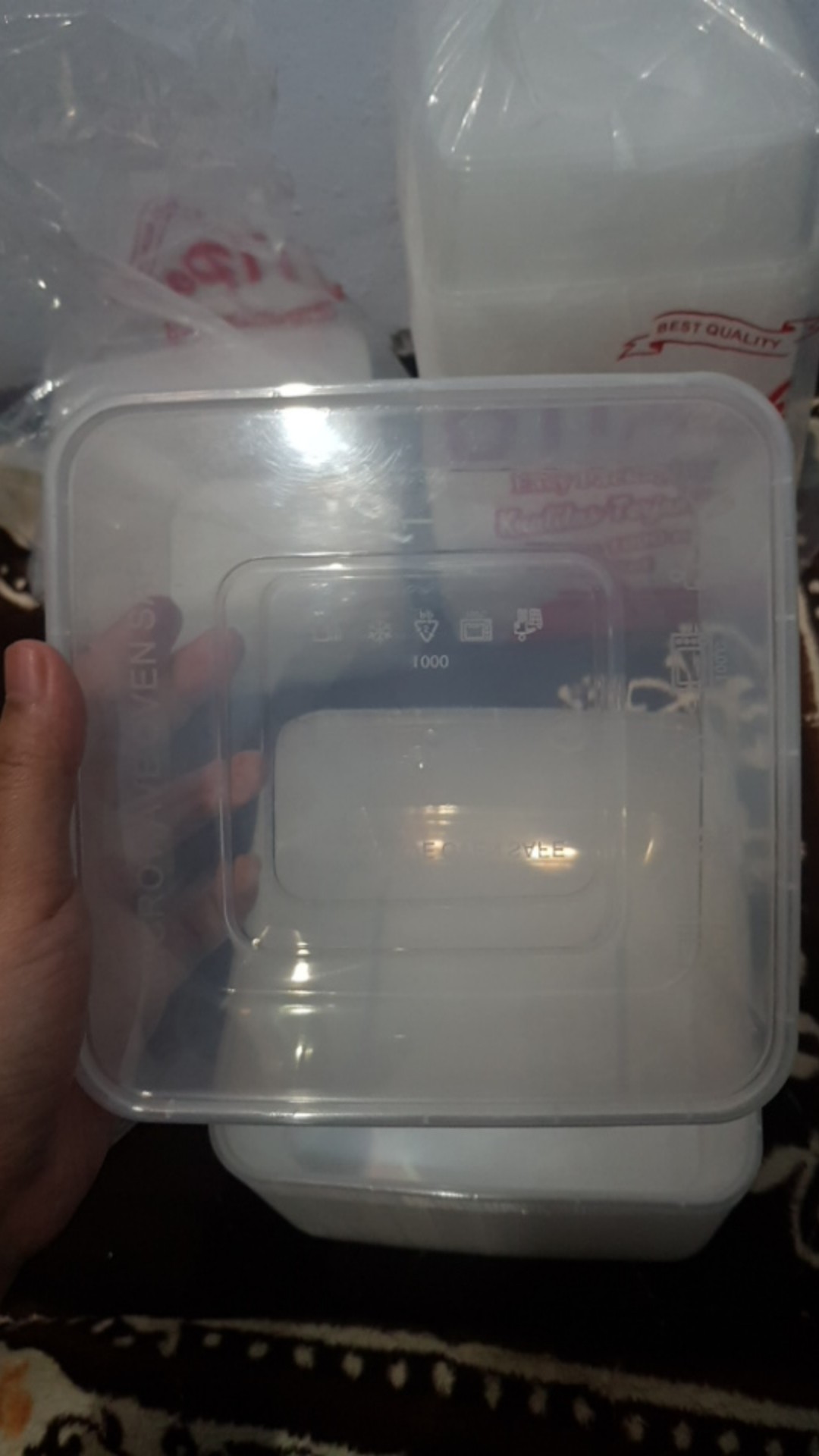 Thinwall Kotak Microwave Isi 25 Pcs Food Container / Tempat Kotak Makananan Plastik