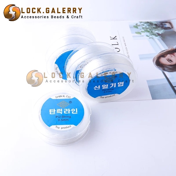 Tali Senar Elastis 0.5/0.6/0.7/0.8/1.0mm Super Kuat Bahan Membuat Gelang Atau Kalung