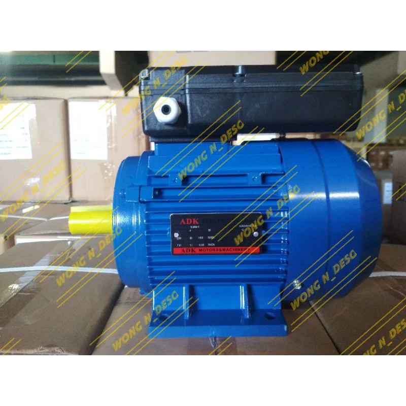 ADK 1.5 HP 1 Phase 1400 rpm Dinamo Elektro Motor 220V