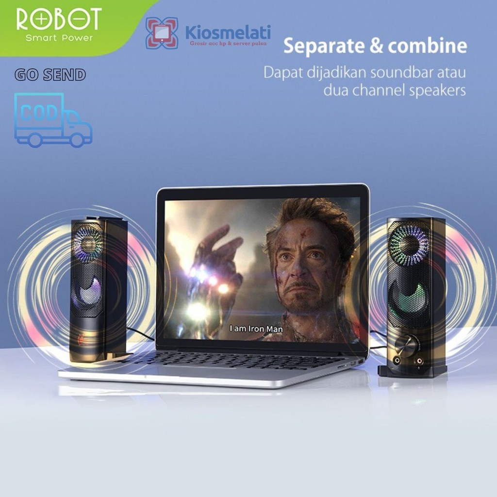 Robot Speaker Komputer RS300 /VS260 Speaker Gaming-spiker laptop-speaker robot-speaker pc