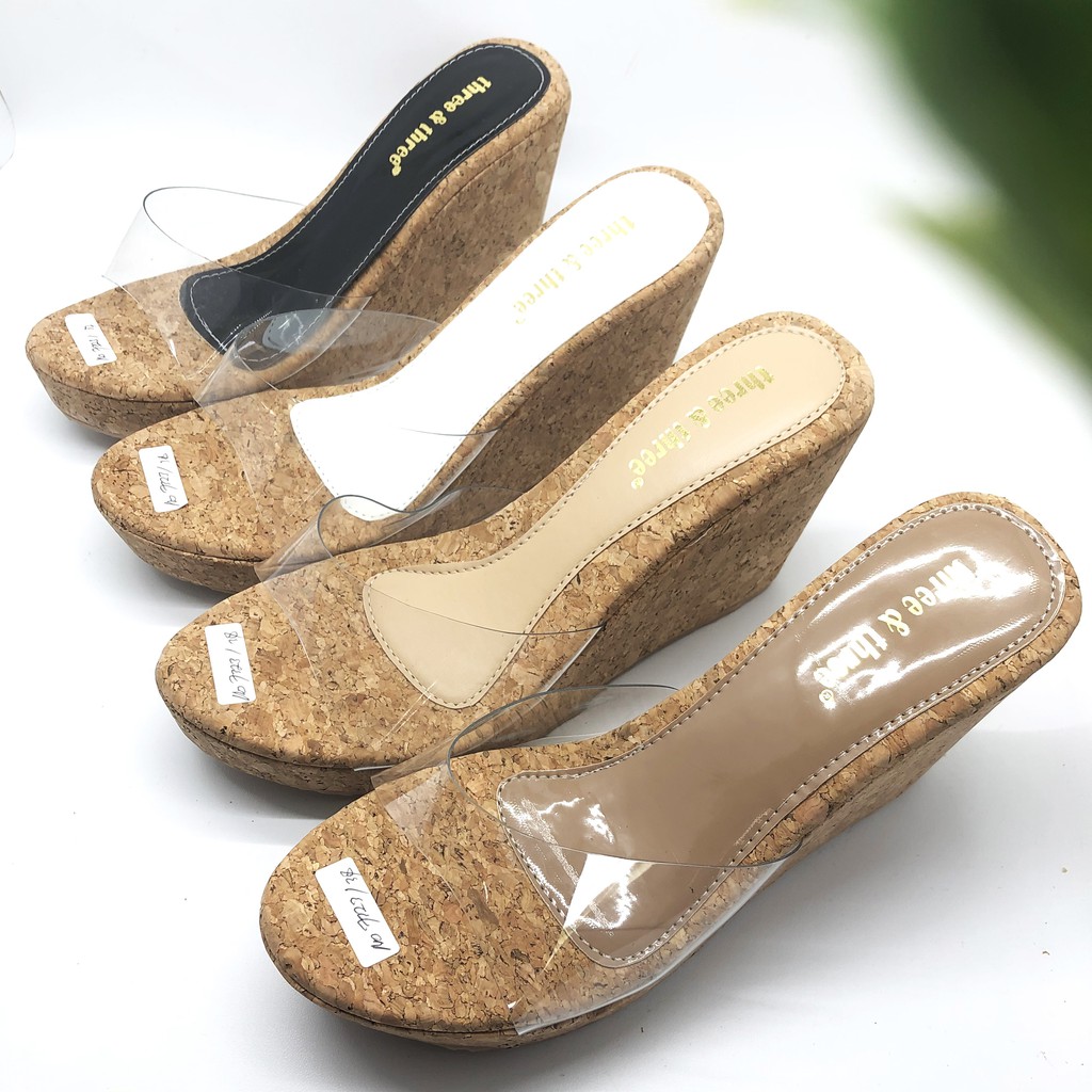 Sendal Wedges Three &amp; Three / Wedges Sandal 7323