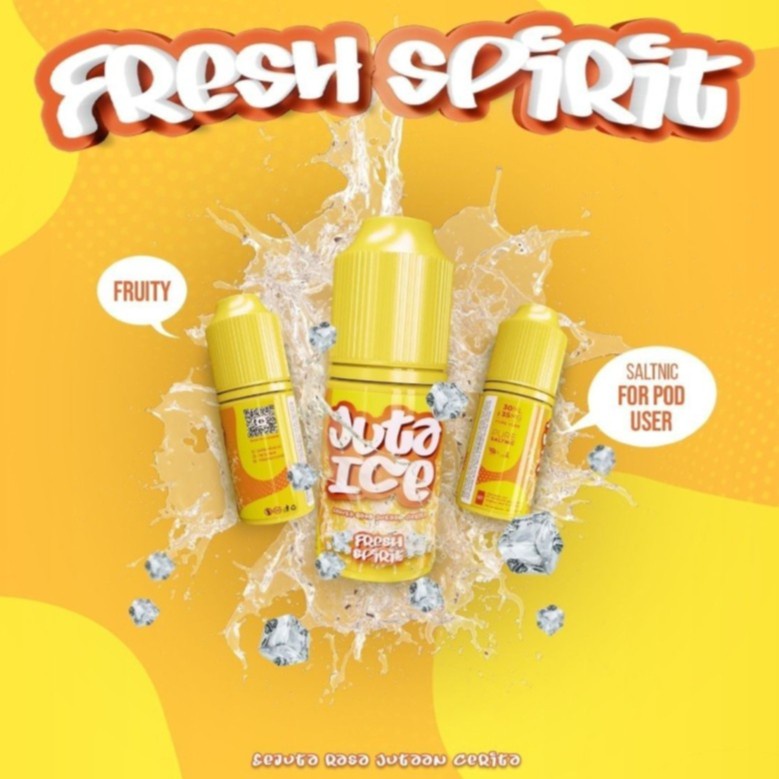 JUTA ICE FRESH SPIRIT SALT NIC LIQUID 30ML 100% AUTHENTIC BY RSR BREW