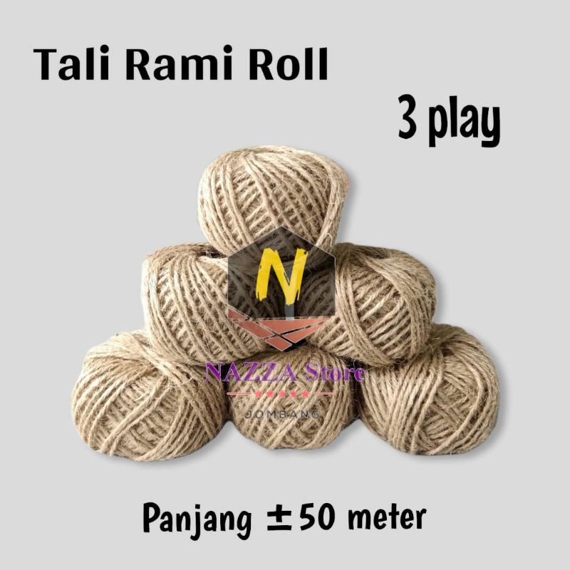 

Tali Rami Tali goni 3 ply dan baker twine 2 ply ±50 meter