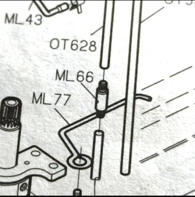 ML66 Asli Siruba Sambungan Selang Minyak Atas - Mesin Jahit Kamkut / Overdeck F007
