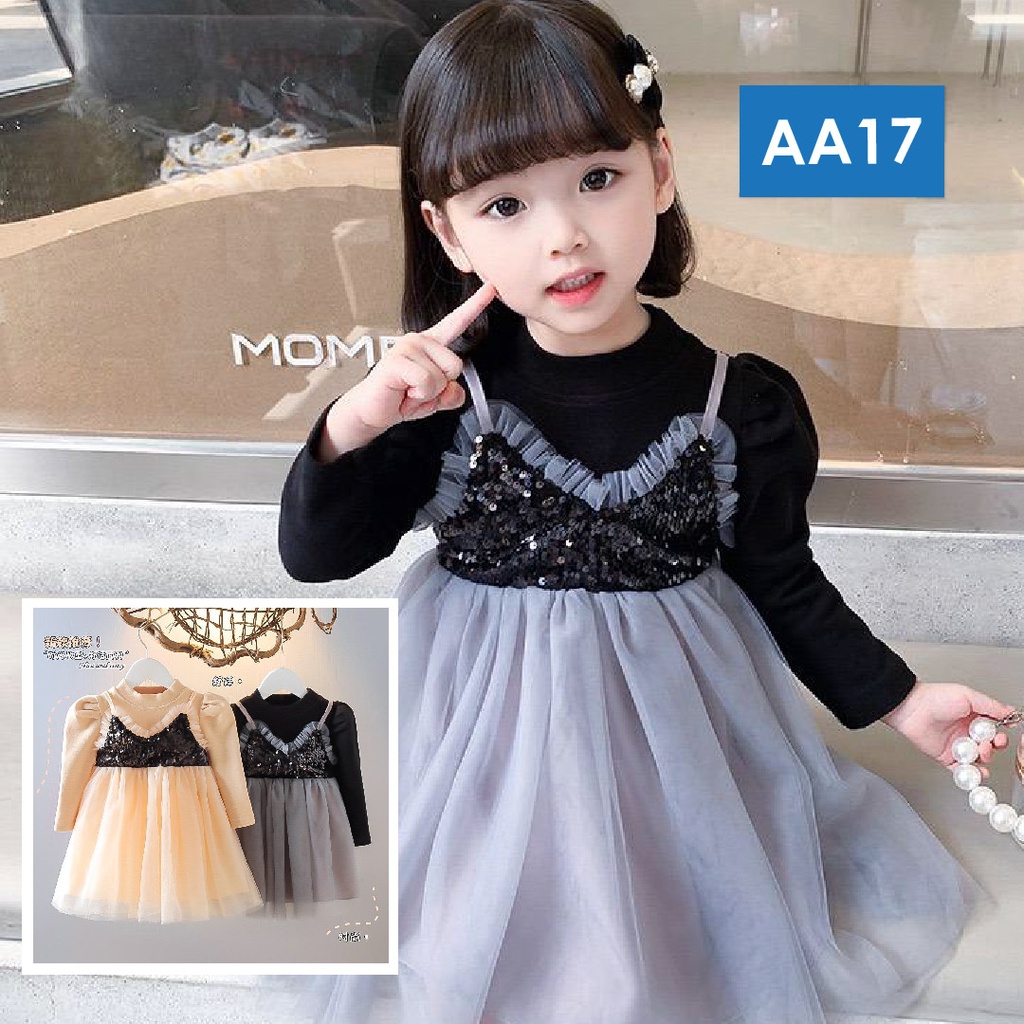 LAPAGO - Dress Gaun Anak Bayi Perempuan Import Party Elegan  usia 6 bulan - 3 tahun