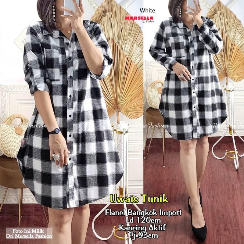 Uwais Tunik by Marsella Tunik Kotak Kotak