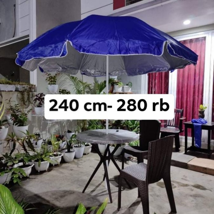 

tenda payung jualan taman parasol double kain pasar online makassar