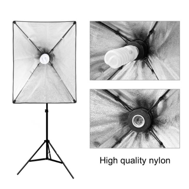 Payung Softbox Reflektor 50x70cm E27 Single Lamp Socket - CL-RT50 - Black