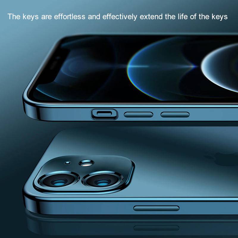 Soft Case Silikon Transparan Frame Kotak Cover iPhone 13 12 11 Pro MAX Mini X XS MAX XR SE 2022 2020 6 6S 7 8 Plus