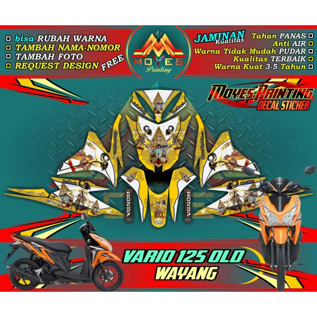 Sticker vario 125 Old decal vario 125 sticker motor honda vario 125 Old fullbody motip keren
