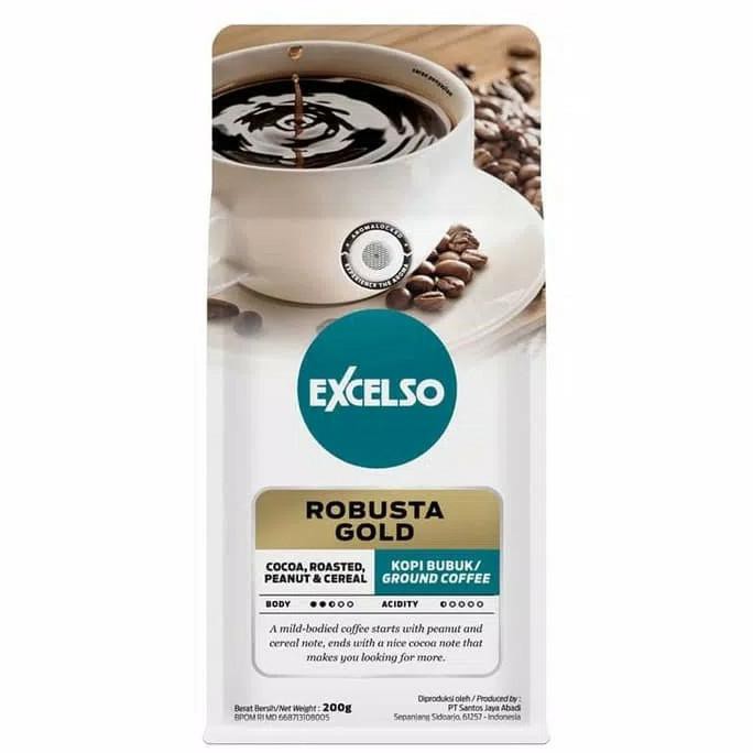 

Kopi excelso robusta gold bubuk TERPERCAYA