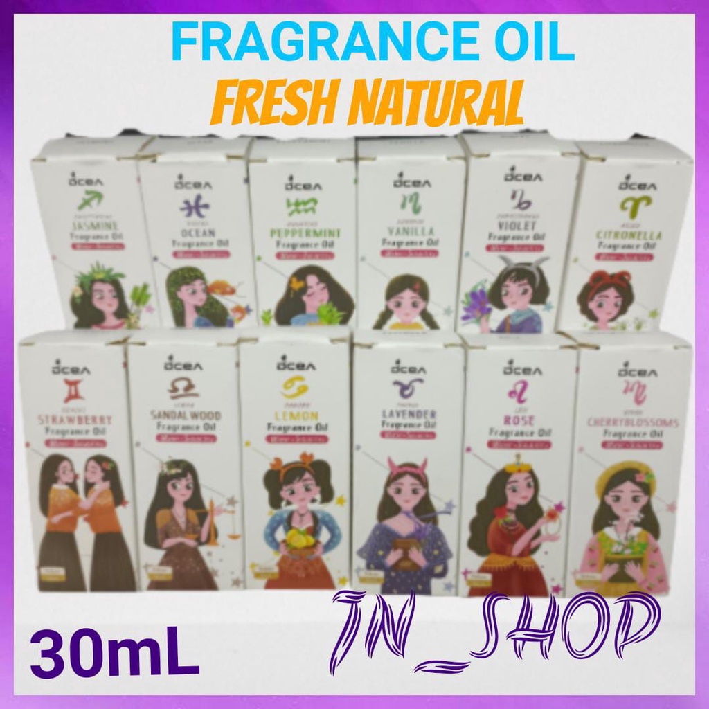 ESSENTIAL OIL AROMATHERAPY 30ml PENGHARUM RUANG FRAGRANCE OIL MINYAK AROMATERAPI AROMA PEWANGI RUANGAN Humidifier Fragrance Olis Diffuser Aromaterapi LOGO ZODIAK