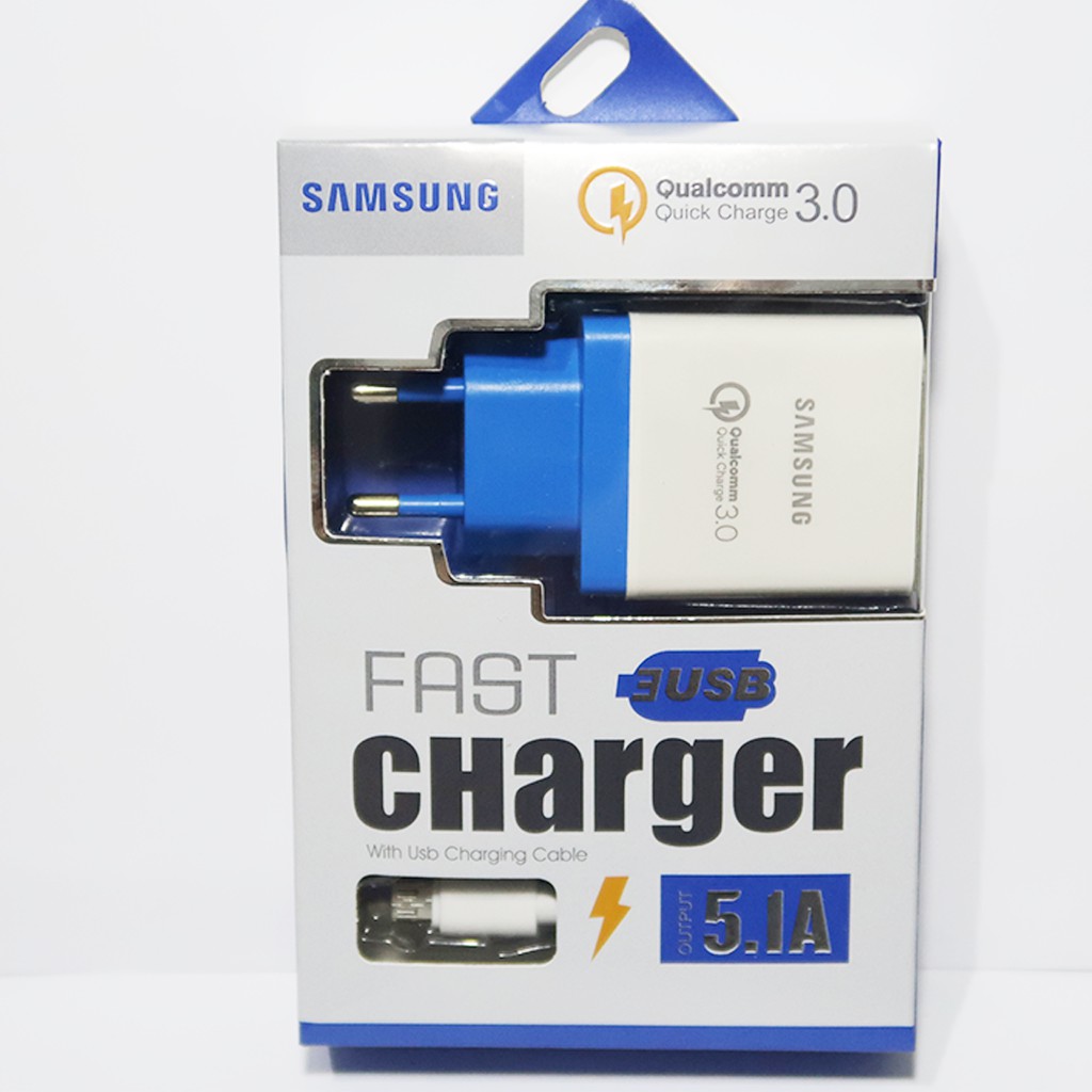 TC TRAVEL CHARGER BRANDED 3 USB SAMSUNG OPPO VIVO XIAOMI