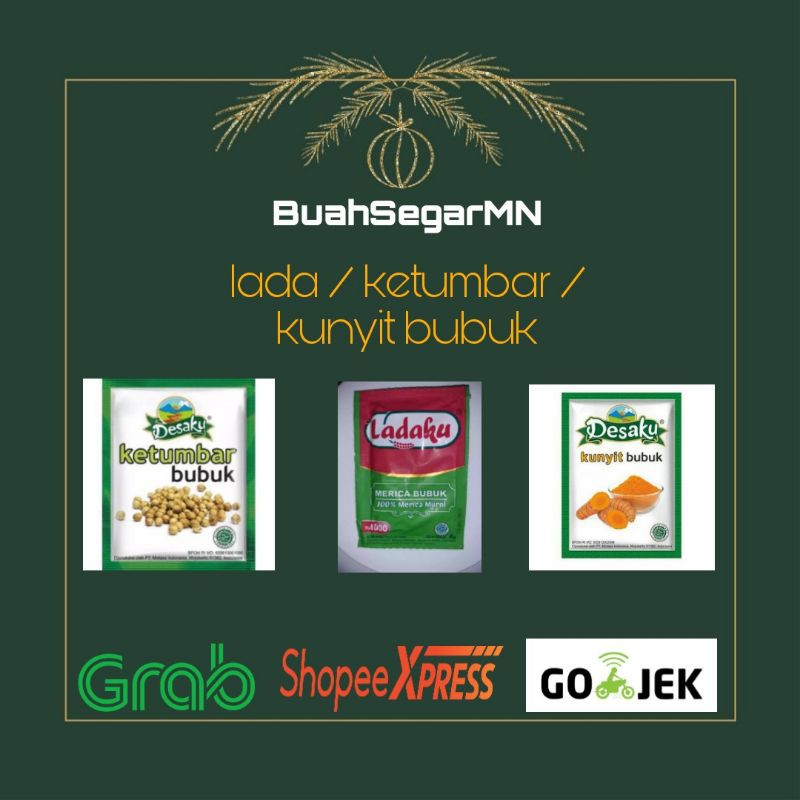 

Lada / Ketumbar / Kunyit Bubuk / Royco / Masako / Kecap