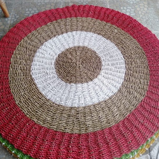 Karpet Anyaman Seagrass Big Size 180cm / Rug Bulat / Bisa request warna Suka2
