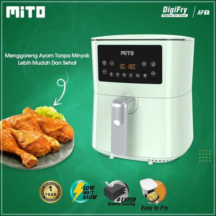Air Fryer Mito Af 1 Digital Deep Fryer 4 Ltr Low Watt