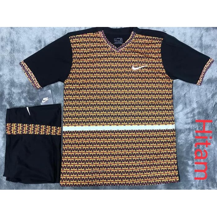 BAJU FUTSAL SETELAN FUTSAL JERSEY FUTSAL PRINTING BATIK TUNIK COKLAT