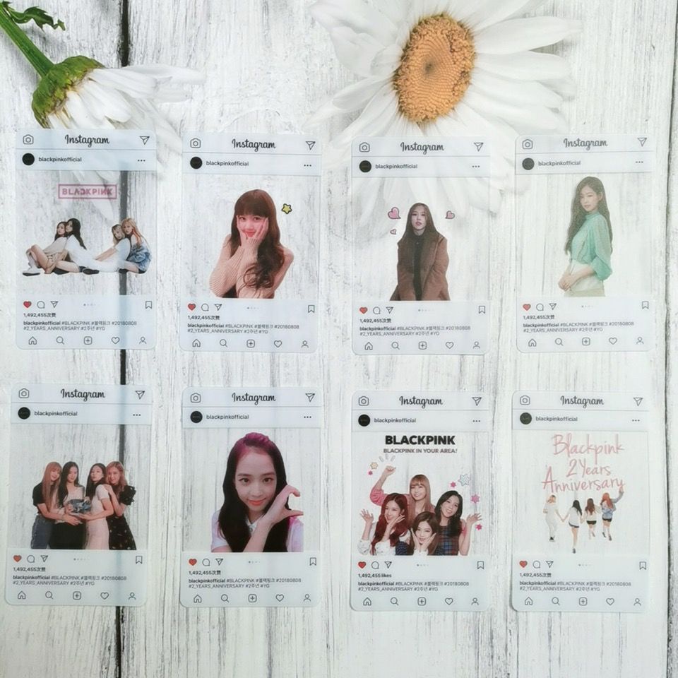 8pcs / set Kartu Pos Desain BLACKPINK Untuk Koleksi