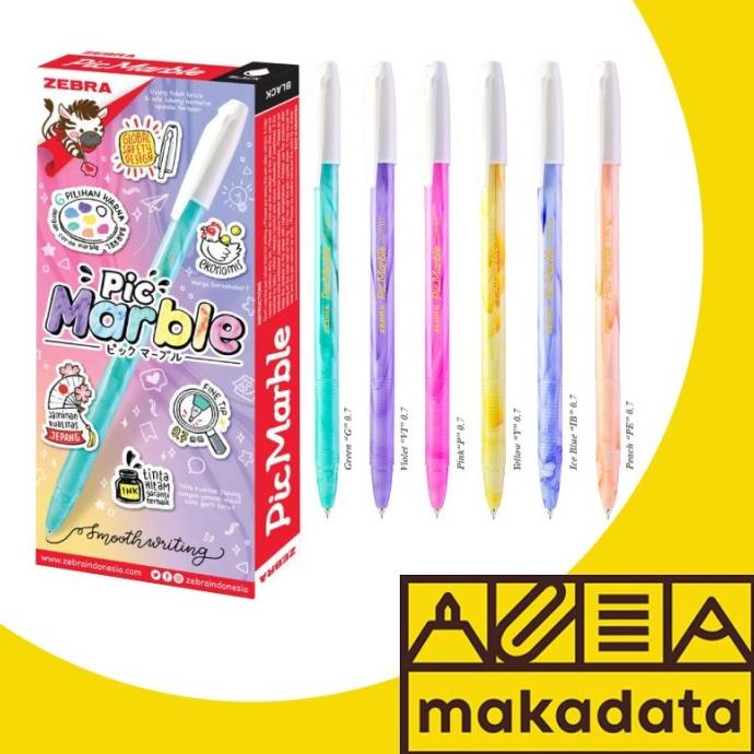 

=====] BALLPOINT | BOLPEN | PULPEN ZEBRA PICMARBLE 0.7 1 PAK MURAH