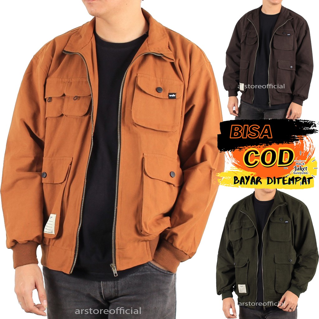 Jaket Distro Maverik Kanvas Tebal Original Wolv