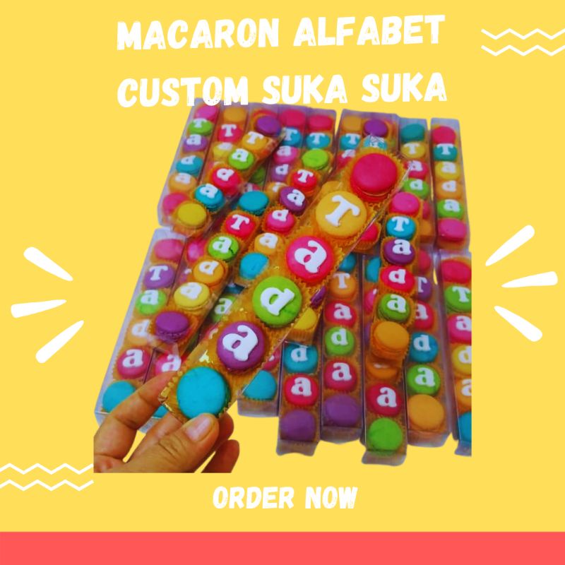 

BABY MACARON CUSTOM TULISAN EMOTICON ALFHABET ANGKA