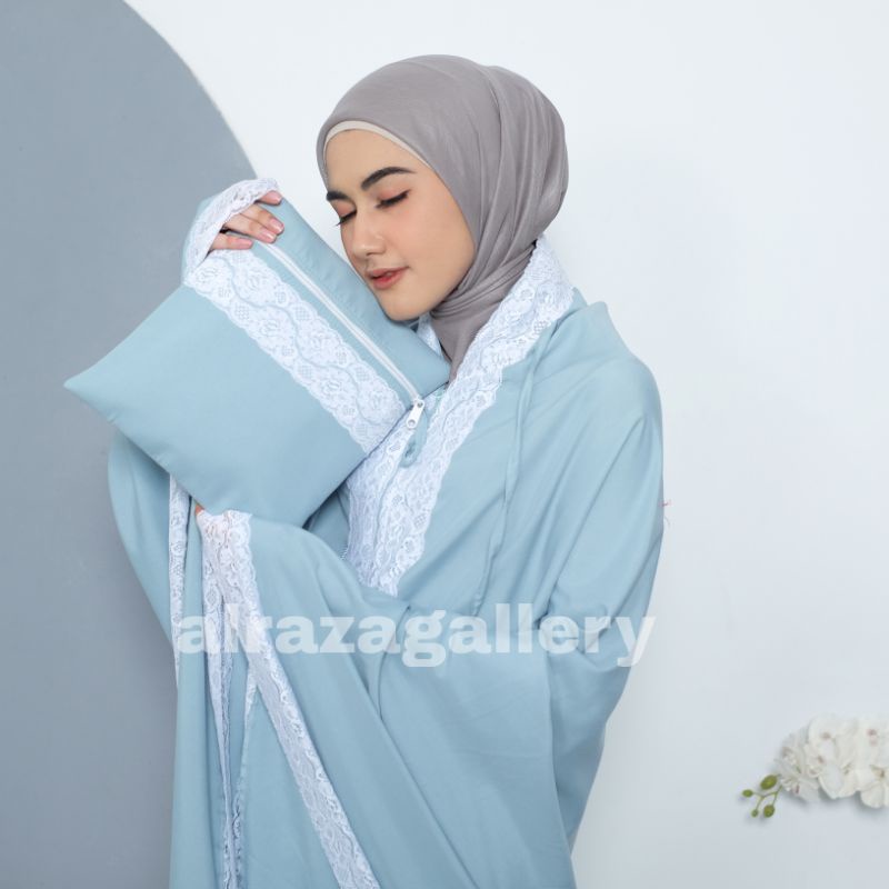 Mukena Katun Dewasa 2in1 Renda Brukat Dzafira