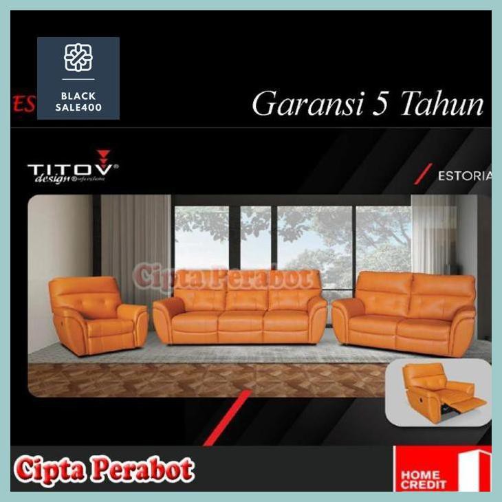 Sofa Titov Recliner Elektrik Estoria Dengan Charge Usb