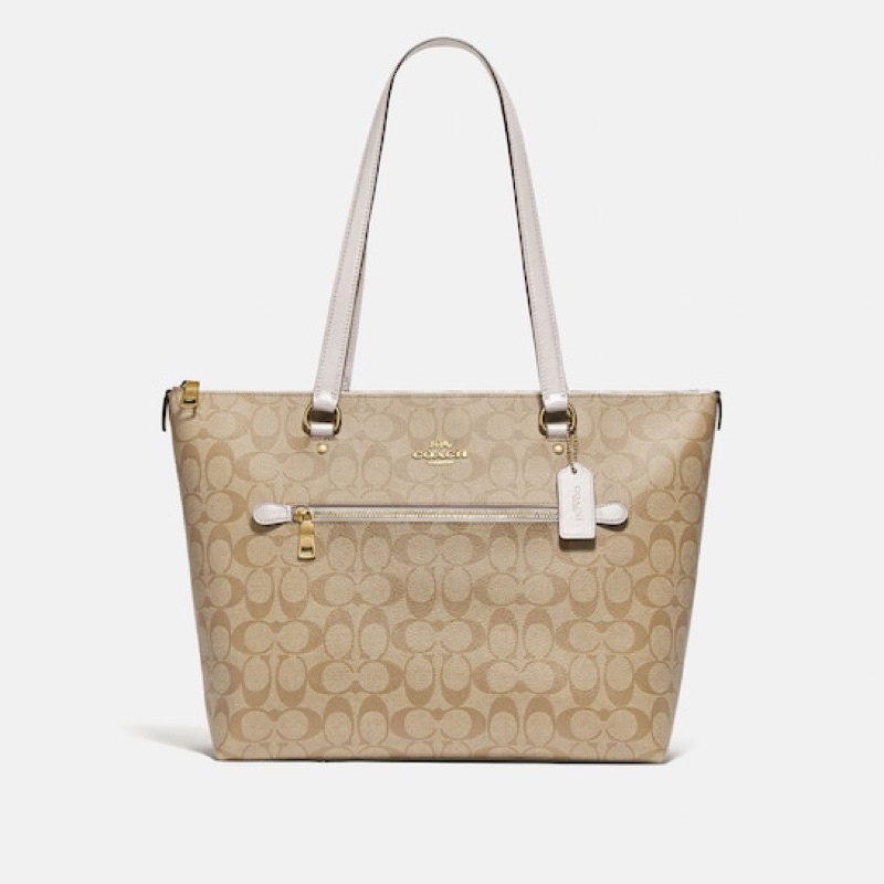 COACH TOTE GALLERY IN SIGNATURE CANVAS MAHOGANY (F79609)