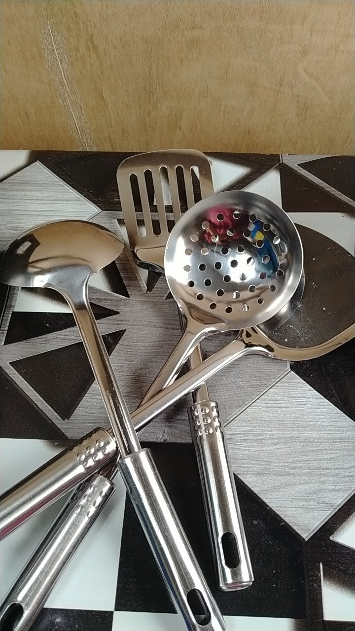 Set Alat Masak 4in1 Kitchen Ware Set Stainless Steel Spatula Alat Dapur Sutil