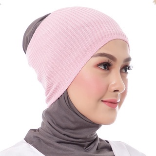 CIPUT BANDANA DALAMAN KERUDUNG RAJUT 1 WARNA