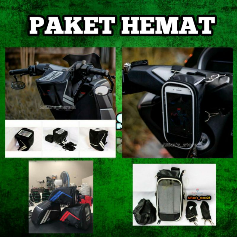 [ PAKET HEMAT ] Aksesoris Tas Motor Touring, Sunmori (beat mio vario pcx adv nmax aerox)