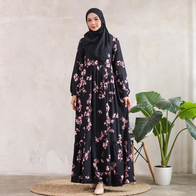 New !! Maira Dress / Gamis rayon / Gamis Motif