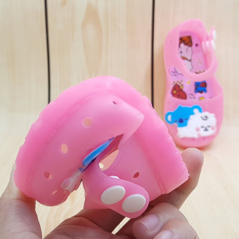 Sepatu Anak Perempuan Jelly LED Usia 6 Sampai 18 Bulan - Sepatu Anak Cewek Jelly Lampu Motif PINK Sepatu Jelly Lentur Elastis Anti Licin Model Tali