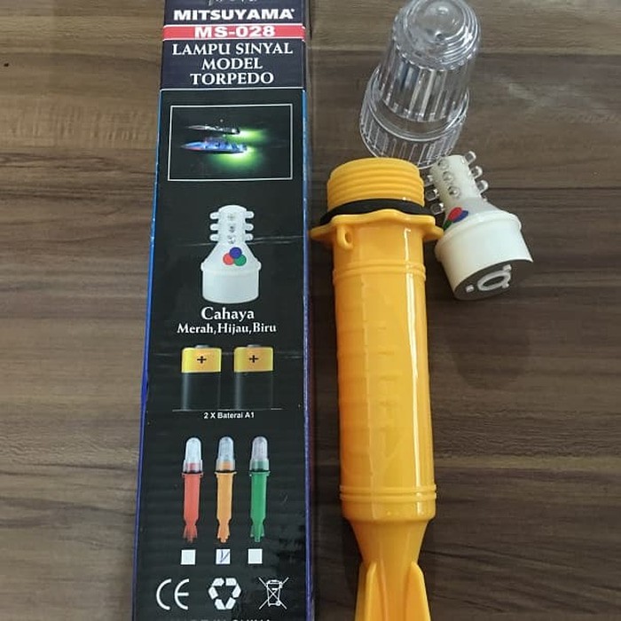 Lampu Nelayan Kelip Torpedo Pancing 3 Warna 15LED Merah Biru Hijau