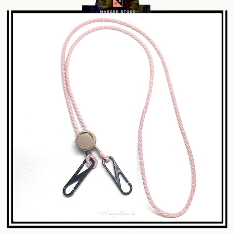 Kalung Masker Hijab 2in1 Strap Masker Elastis Stretchy Tali masker Kalung Strap Mask Hijab Strap Mask Premium-Ulir Stretch Nude