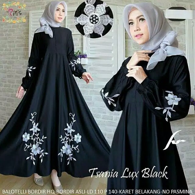 gamis border terbaru Gamis Putih Modern 2021 Gamis Mostcrep White  Gamis Umroh