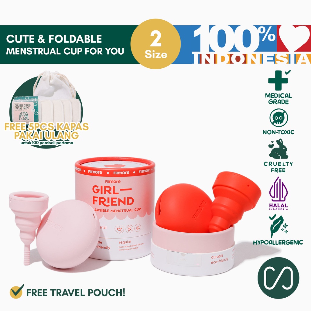 Jual Filmore Girlfriend Menstrual Cup Menscup Collapsible Pengganti