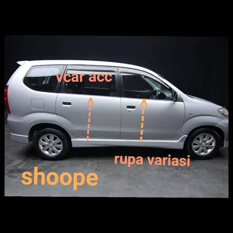List Lis Kaca samping PELIPIT  PINTU TOYOTA avanza / XENIA lama 2004 sampai 2011 CHROME 2005 2006 20