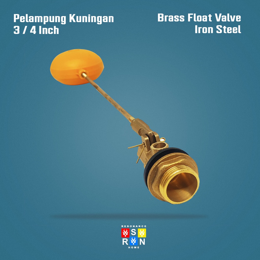 Pelampung Bola Tangki Air 3/4 Inci Kuningan l Floating Valve Toren Otomatis Resonance Home